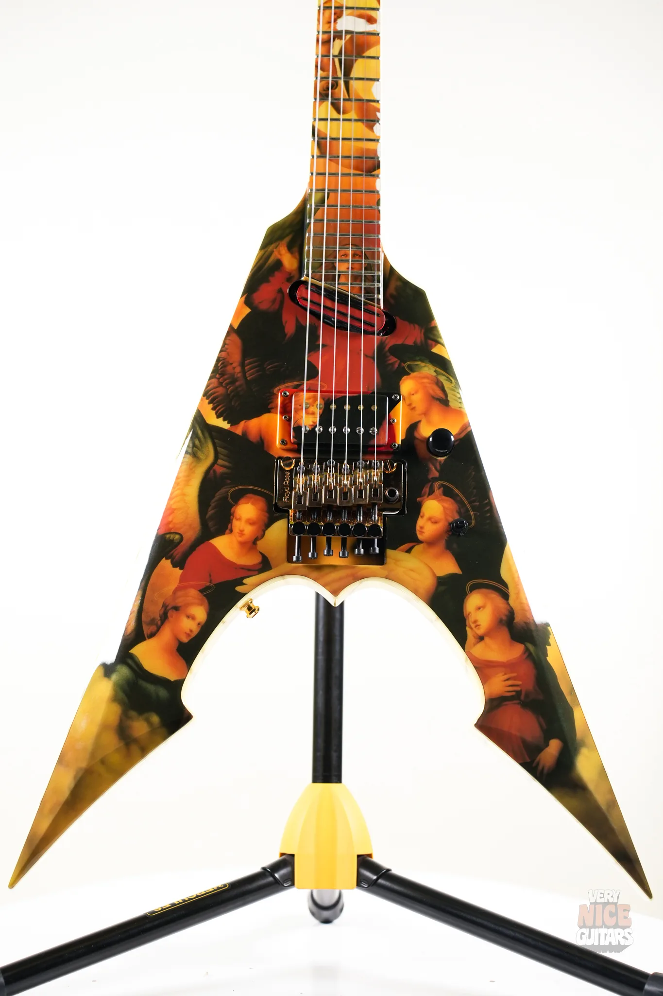 1980s ESP Navigator Custom Flying V N-FV Sparkle Purple