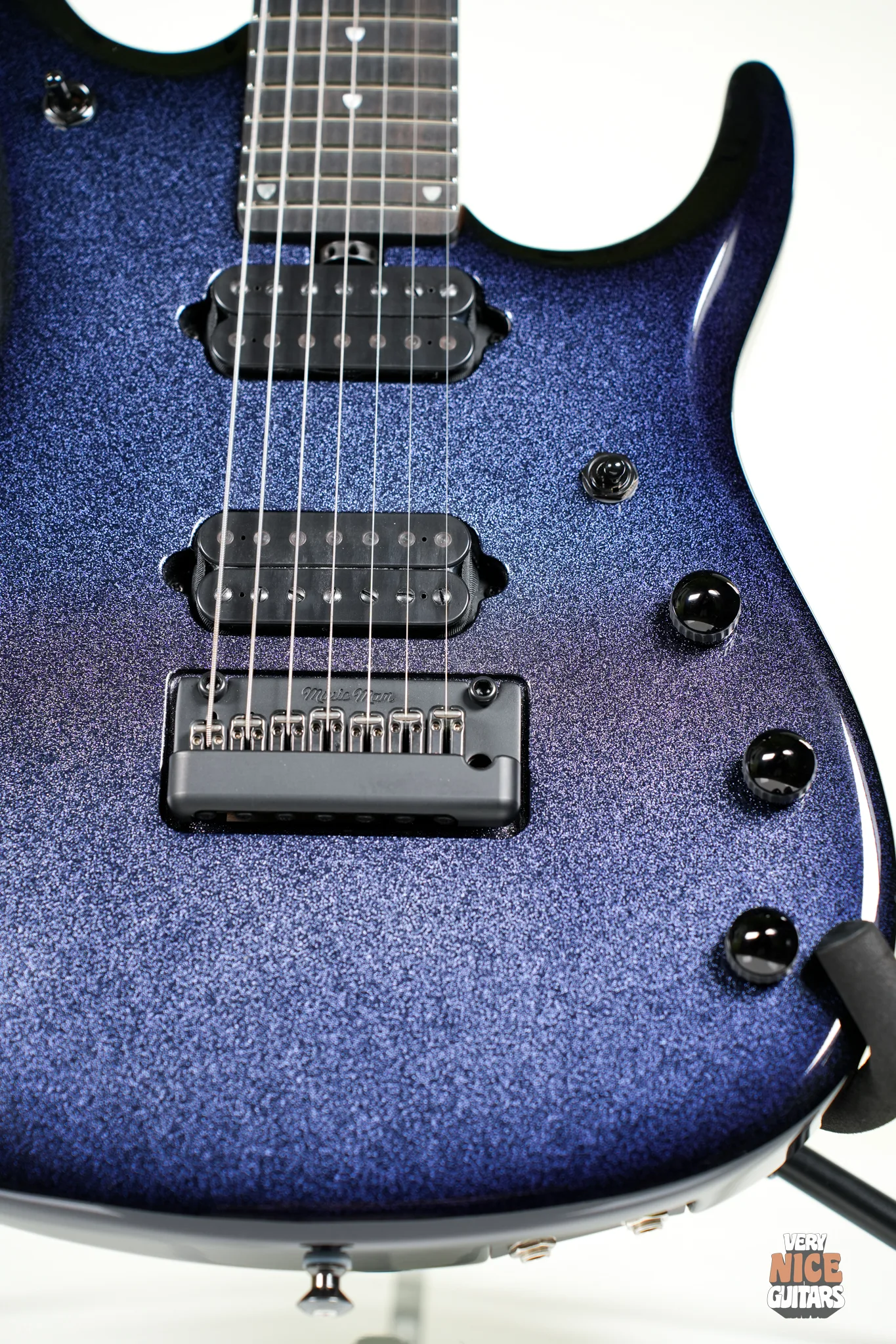 Ernie Ball Music Man JP15-7 Eclipse Sparkle – Very Nice Guitars