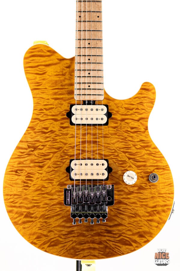 Ernie Ball Music Man BFR Axis Double Trouble Guitar, Quilt Maple Top and Back