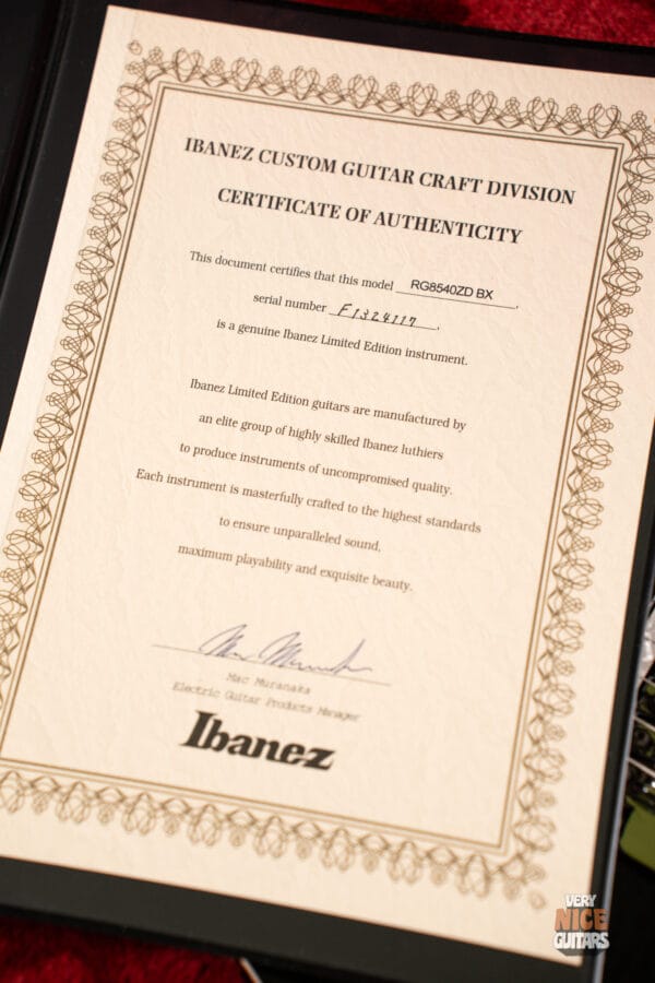 Ibanez J.Custom RG8540ZD Black Onyx - Image 31