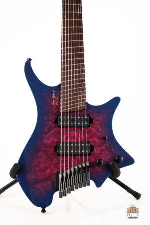 Strandberg Boden J8 Custom Burl Maple Lavender Blue Burst