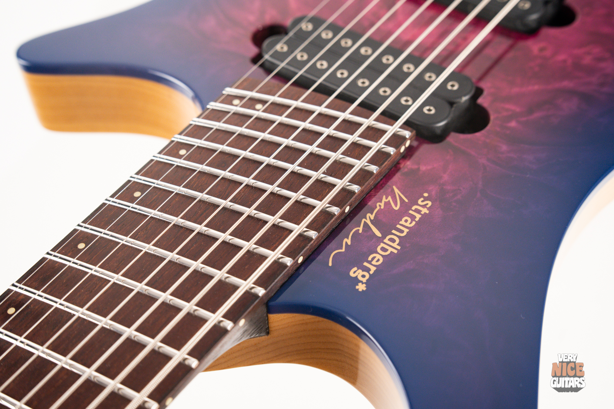 Strandberg Boden J8 Custom Burl Maple Lavender Blue Burst - Image 21