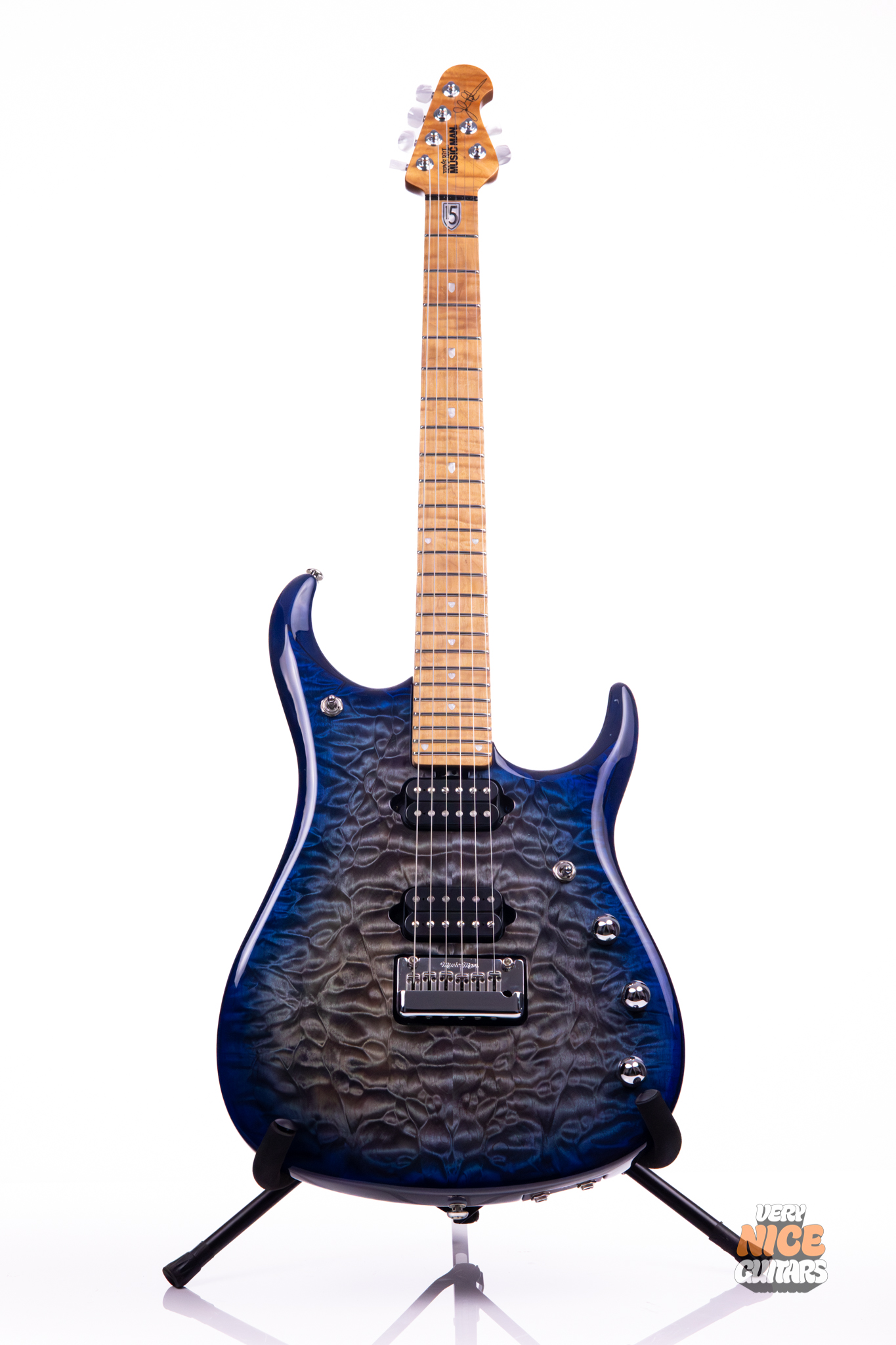 Ernie Ball Music Man JP15 Cerulean Paradise Quilt - Image 3