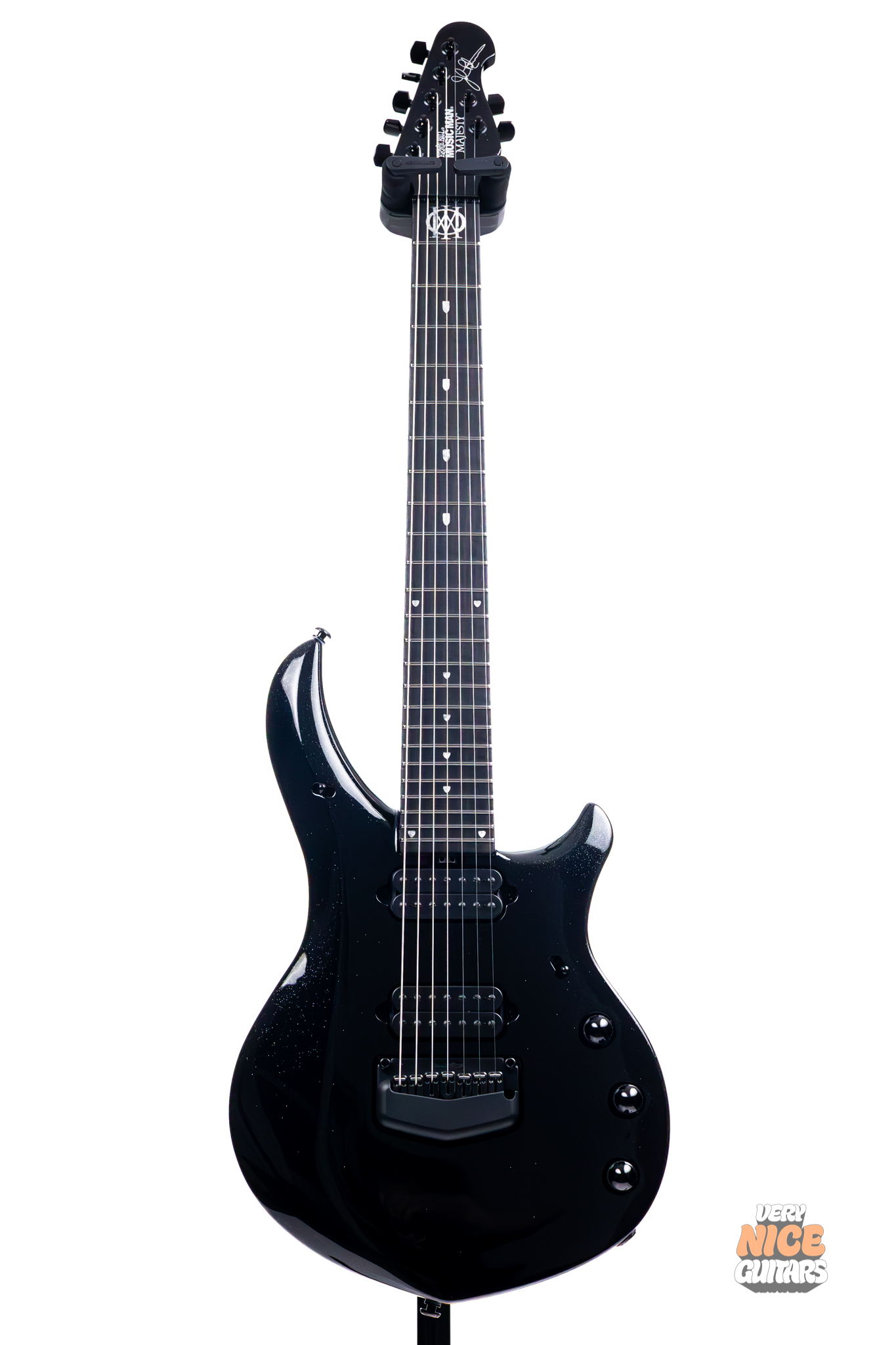Ernie Ball Music Man Majesty 7 Black Frosting - Image 21