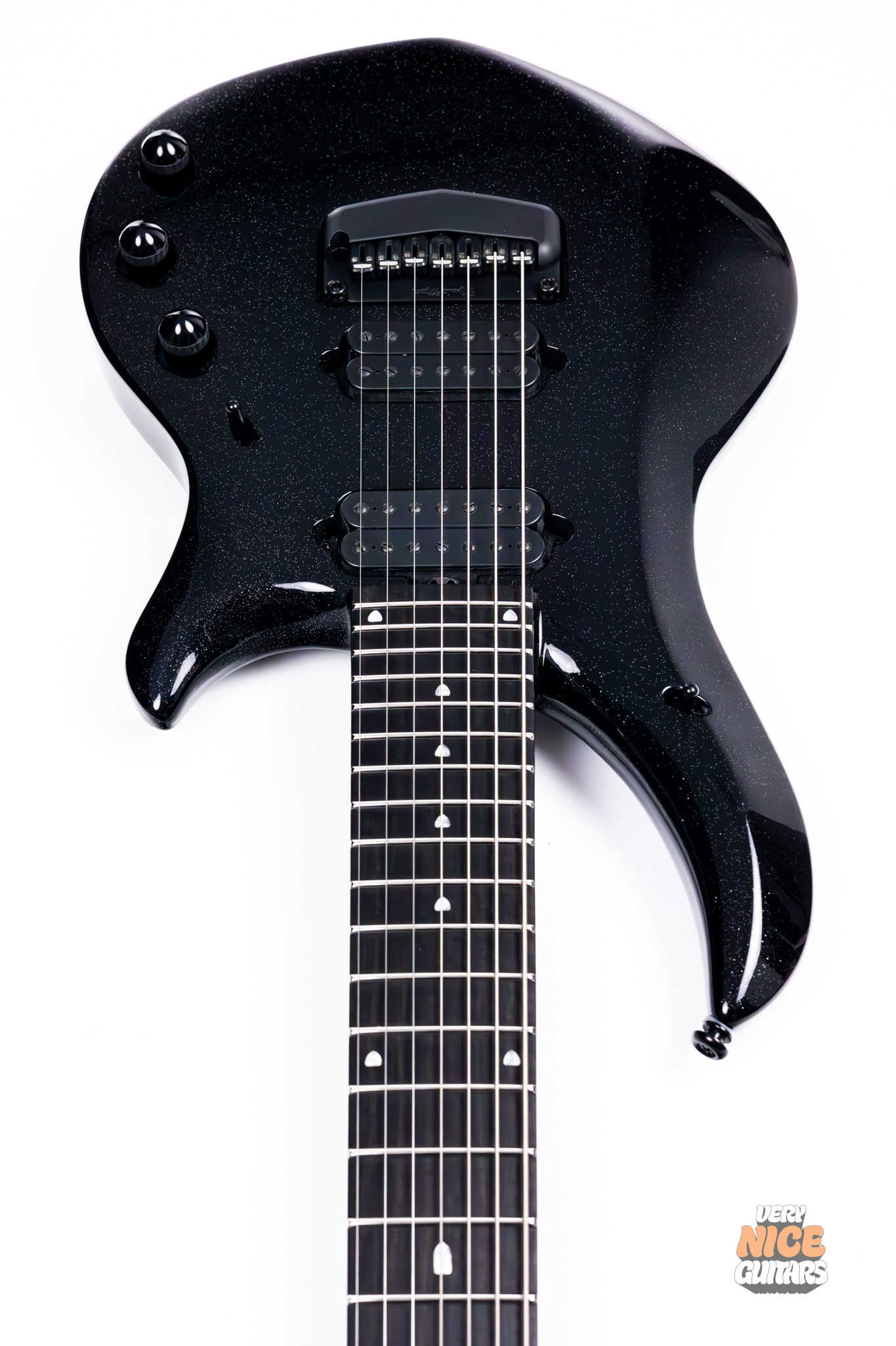 Ernie Ball Music Man Majesty 7 Black Frosting - Image 6