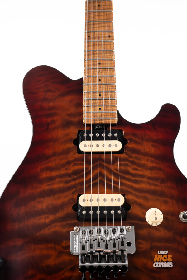 Ernie Ball Music Man Axis Roasted Amber Quilt – Very Nice Guitars